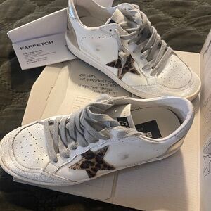BALLSTAR GOLDEN GOOSE SNEAKERS 38.. leather and leopard print